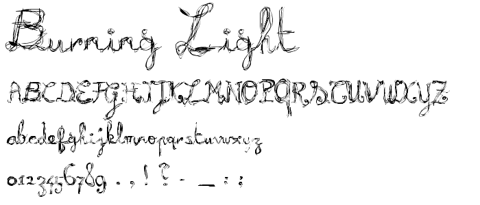Burning Light font